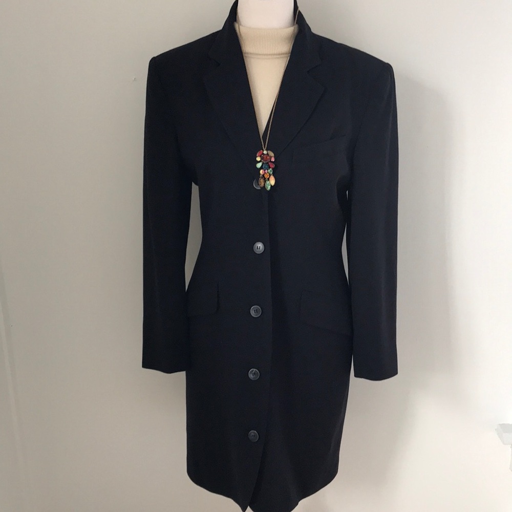 Ann Taylor Vintage Navy Wool Jacket Sz 8